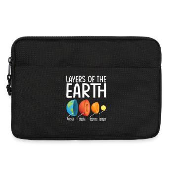 Earth Layers Exploded Diagram - Laptop bag 13" - black - Front