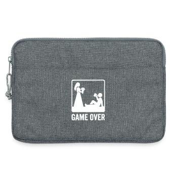 Game Over Hochzeit – Lustiges Brautpaar - Laptoptasche 13" - Grau meliert - Vorne