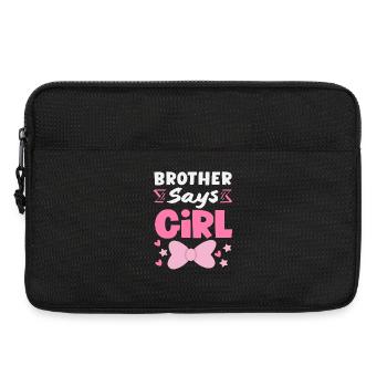 Frère dit que la fille révèle le sexe - Sacoche pour ordinateur portable 13 pouces - noir - Devant