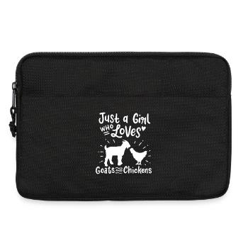 Just a Girl Who Loves Goats and Chickens - Laptop bag 13" - black - Front