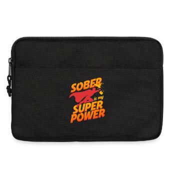 Antialcoholic Abstinent Sober Is My Super Power - Laptop bag 13" - black - Front