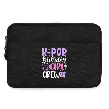 K Pop Birthday Girl Crew - Laptop bag 13" - black - Front