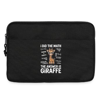 Math Sayings Giraffe Funny Math Gift - Laptop bag 13" - black - Front