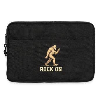 Bigfoot Rock On Illustration - Laptop bag 13" - black - Front