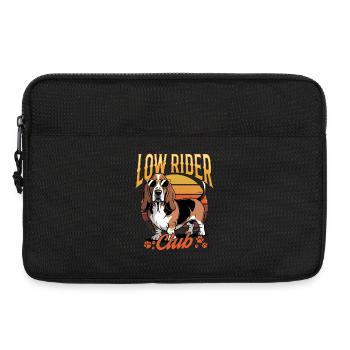 Basset Hound de race de chien drôle - Sacoche pour ordinateur portable 13 pouces - noir - Devant