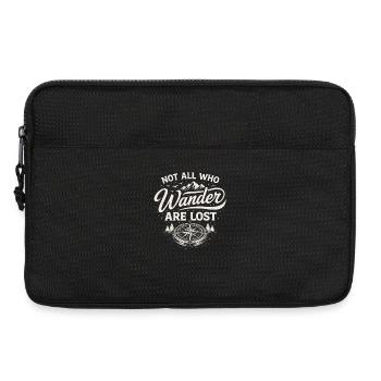 Not All Who Wander Are Lost – Outdoor Spruch - Laptoptasche 13" - Schwarz - Vorne