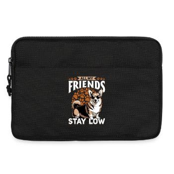 Funny Dog Breed Corgi - Laptop bag 13" - black - Front