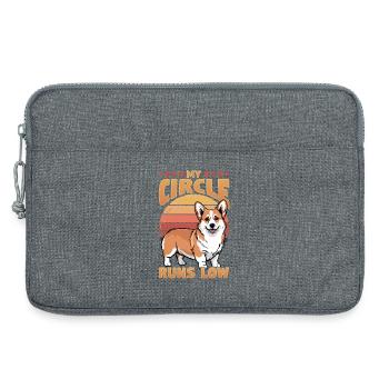 Funny Dog Breed Corgi - Laptop bag 13" - heather grey - Front
