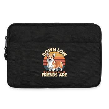 Funny Dog Breed Corgi - Laptop bag 13" - black - Front