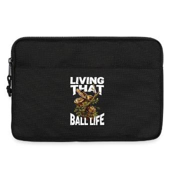 Königspython Schlangen Liebhaber Terrarium Python - Laptoptasche 13" - Schwarz - Vorne