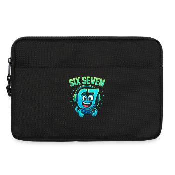 Six Seven Gamer Mascot Italian Brainrot Gaming - Laptoptasche 13" - Schwarz - Vorne