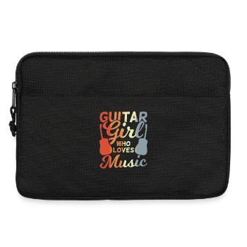 Guitar Girl - Sacoche pour ordinateur portable 13 pouces - noir - Devant