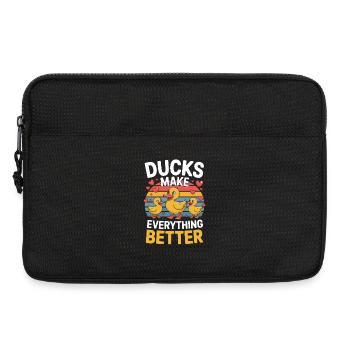 Les canards rendent tout meilleur Canards drôles - Sacoche pour ordinateur portable 13 pouces - noir - Devant