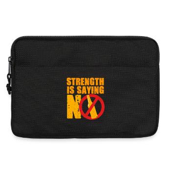 Antialkoholiker Abstinent Strength Is Saying No - Laptoptasche 13" - Schwarz - Vorne