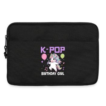 K Pop Birthday Girl - Laptoptasche 13" - Schwarz - Vorne