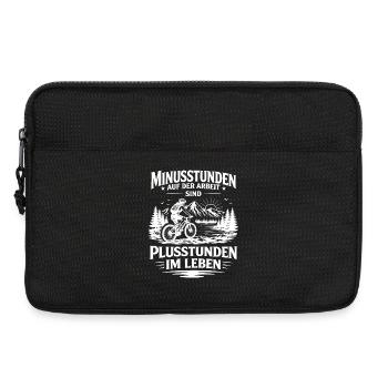 Minusstunden Arbeit sind Plusstunden Leben Frau - Laptoptasche 13" - Schwarz - Vorne
