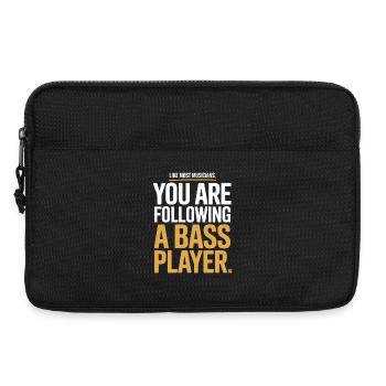 Bassiste Following A Bass Band, Bassspieler - Sacoche pour ordinateur portable 13 pouces - noir - Devant