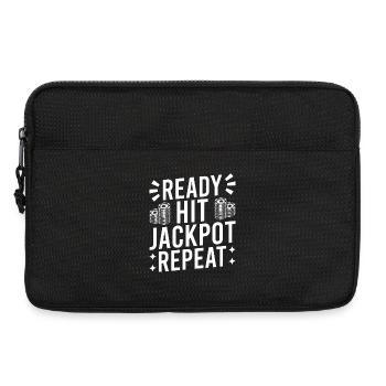 Casino Gambler Ready Hit Jackpot Repeat Gambling - Laptoptasche 13" - Schwarz - Vorne