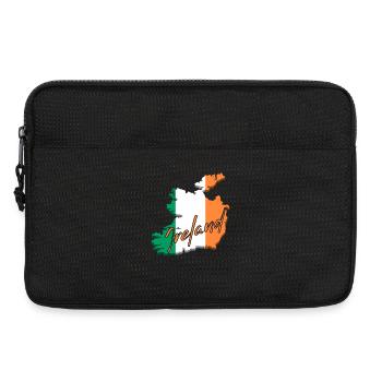 Carte avec le drapeau de l’Irlande, j’adore l’Irlande - Sacoche pour ordinateur portable 13 pouces - noir - Devant