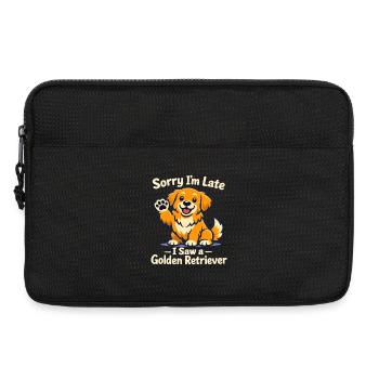 Entschuldigung, dass ich zu spät bin. Ich habe einen Golden Retriever gesehen. - Laptoptasche 13" - Schwarz - Vorne
