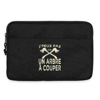 Humour Bûcheron Jpeux Pas Arbre à Couper - Sacoche pour ordinateur portable 13 pouces - noir - Devant