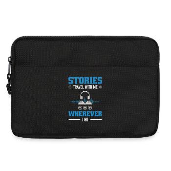 Audiobook Gift Stories Travel Book Lover - Laptop bag 13" - black - Front