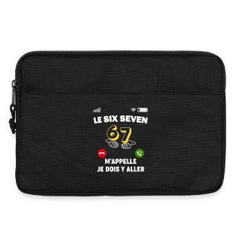 Le Six Seven M'appelle, je dois y aller - Sacoche pour ordinateur portable 13 pouces - noir - Devant
