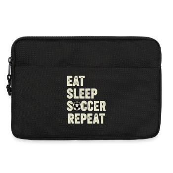 Mange, Dors Football Fan répété de football - Sacoche pour ordinateur portable 13 pouces - noir - Devant