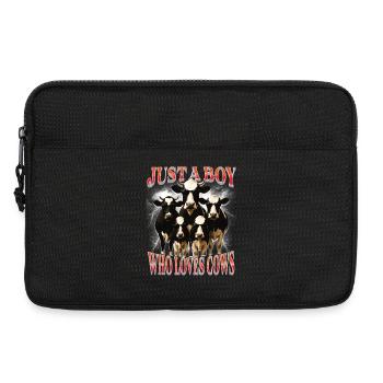 Nur ein Junge, der Kühe liebt, Schmugglerbauer - Laptoptasche 13" - Schwarz - Vorne