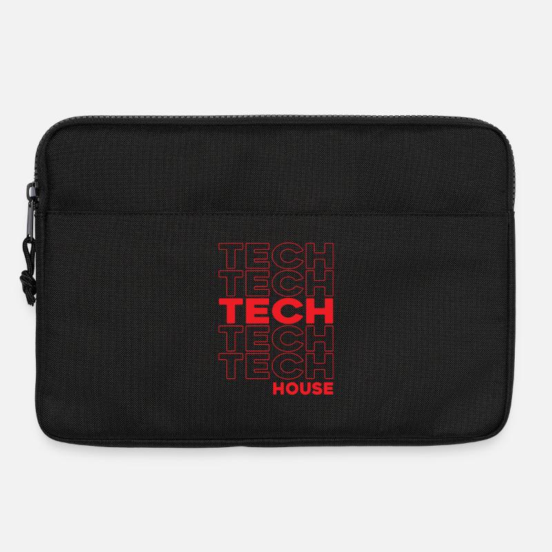 Tech House Neon-Stacks - Laptoptasche 13" - Schwarz