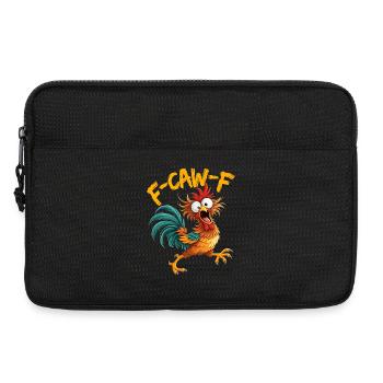 F-Caw-F Chicken Rooster Lustige Meme-Grafik - Laptoptasche 13" - Schwarz - Vorne