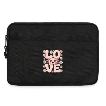 Love Axolotl Floral Kawaii - Laptoptasche 13" - Schwarz - Vorne
