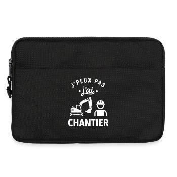 J'peux pas j'ai chantier - Sacoche pour ordinateur portable 13 pouces - noir - Devant