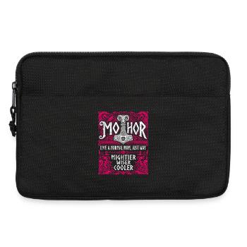 Mothor Wikinger Mutter Thor Hammer Spruch - Laptoptasche 13" - Schwarz - Vorne