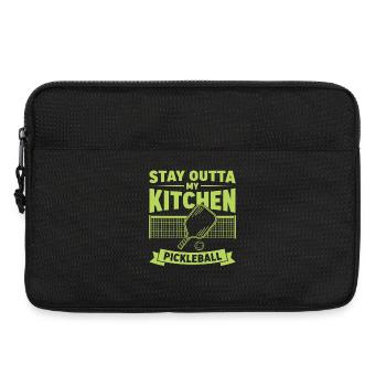 Pickleball Stay Outta My Kitchen funny player play - Laptop bag 13" - black - Front