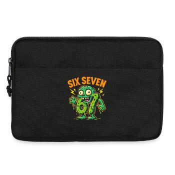Six Seven 67 Humour d’horreur zombie Cerveau italien - Sacoche pour ordinateur portable 13 pouces - noir - Devant