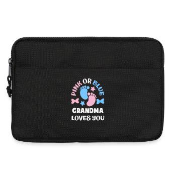 Pink Oder Blau Oma Liebt Dich Gender Reveal - Laptoptasche 13" - Schwarz - Vorne