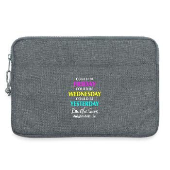 Infirmière de nuit à l’hôpital - Sacoche pour ordinateur portable 13 pouces - gris chiné - Devant