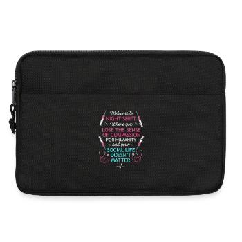 Infirmier de nuit Infirmier Infirmier Hôpital - Sacoche pour ordinateur portable 13 pouces - noir - Devant