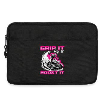 Quad ATV Femme Fille Quad Quad - Sacoche pour ordinateur portable 13 pouces - noir - Devant