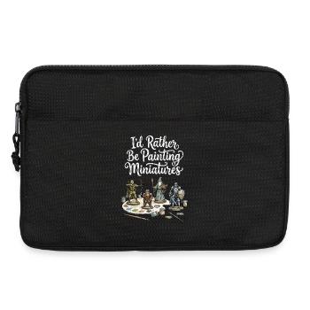 I prefer to paint miniatures - Laptop bag 13" - black - Front