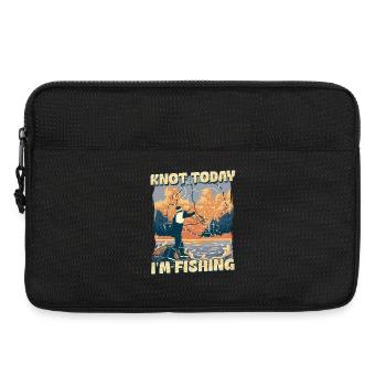 Fly Fishing Fly Angler Knot Today - Laptop bag 13" - black - Front