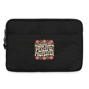 Unpaid Peaceful Protester Activist Saying Demo - Laptop bag 13" - black - Front