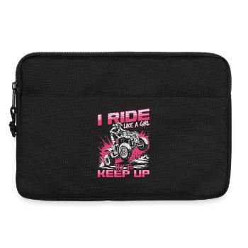 Quad ATV Femme Fille Quad Quad - Sacoche pour ordinateur portable 13 pouces - noir - Devant