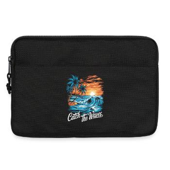 Catch The Waves Sea Sunset Nature Print - Laptop bag 13" - black - Front
