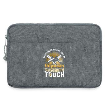 Électricien, technicien en électronique, électricien - Sacoche pour ordinateur portable 13 pouces - gris chiné - Devant