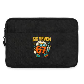 Six Seven 67 Idée de cadeau pour nerds sur l’humour scientifique - Sacoche pour ordinateur portable 13 pouces - noir - Devant