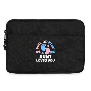 Pink Oder Blau Tante Liebt Dich Gender Reveal - Laptoptasche 13" - Schwarz - Vorne