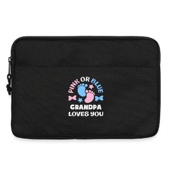 Pink Oder Blau Opa Liebt Dich Gender Reveal - Laptoptasche 13" - Schwarz - Vorne
