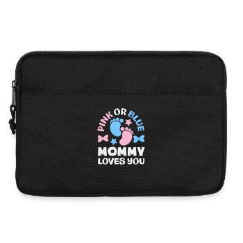 Pink Oder Blau Mama Liebt Dich Gender Reveal - Laptoptasche 13" - Schwarz - Vorne